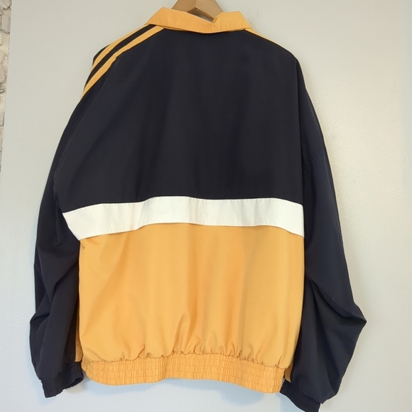 VTG Bill Blass Jacket Navy and Yellow Men's XL Windbreaker Gorpcore Streetwear - Picture 4 of 10